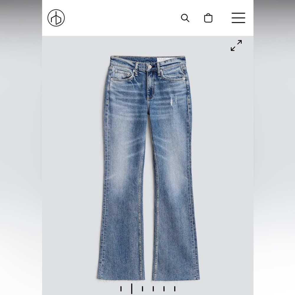 Rag and Bone Peyton Bootcut - Monterosso; Mid-Rise Vintage Stretch Jean size 27
